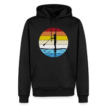 SUP Man Vintage Look Édition Homme - Sweat à capuche Premium bio Homme - noir - Devant - Nico (187cm)