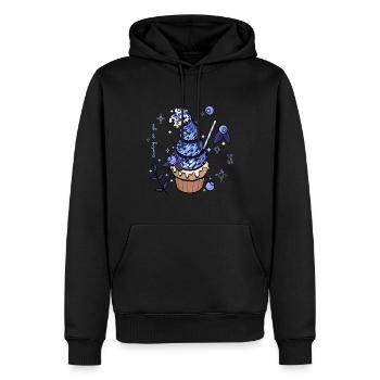 Cupcake Océan - Sweat à capuche Premium bio Homme - noir - Devant - Nico (187cm)