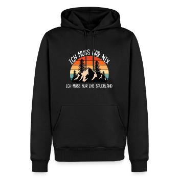 Sauerland Nordrhein-Westfalen - Männer Premium Bio Hoodie - Schwarz - Vorne - Nico (187cm)