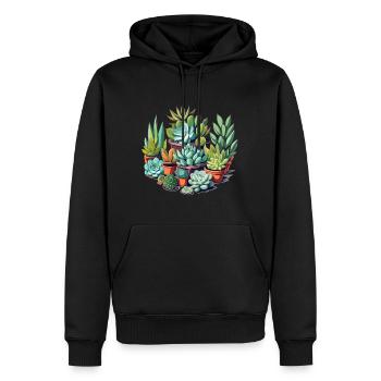 Pflanzen - Männer Premium Bio Hoodie - Schwarz - Vorne - Nico (187cm)