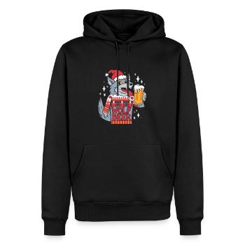 Wolf - Männer Premium Bio Hoodie - Schwarz - Vorne - Nico (187cm)