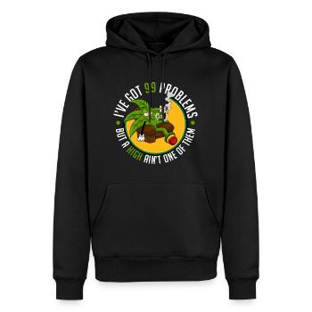 Ive Got 99 Problems Funny Marijuana Lover - Men’s Premium Organic Hoodie - black - Front - Nico (187cm)