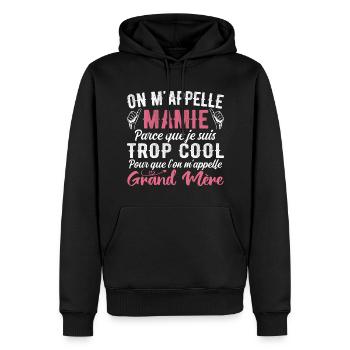 I'm Granny Too Cool - Geschenk für coole Oma - Männer Premium Bio Hoodie - Schwarz - Vorne - Nico (187cm)