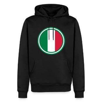 italy italia - Männer Premium Bio Hoodie - Schwarz - Vorne - Nico (187cm)