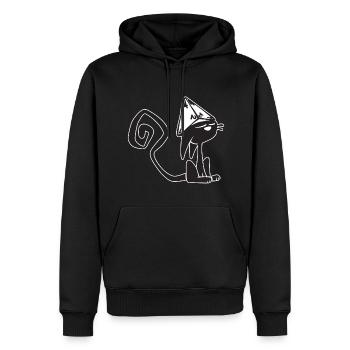 Dice Cat Funny Role Playing Cat RPG - Men’s Premium Organic Hoodie - black - Front - Nico (187cm)