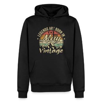 Mai 1997 Cadeau Anniversaire 1997 Vintage 1997 - Sweat à capuche Premium bio Homme - noir - Devant - Nico (187cm)