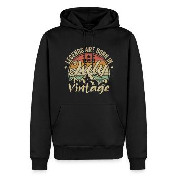 Vintage Juillet 1953 Anniversaire Juillet 1953 - Sweat à capuche Premium bio Homme - noir - Devant - Nico (187cm)