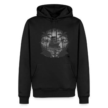 Cruise Ship Retro Vintage - Sweat à capuche Premium bio Homme - noir - Devant - Nico (187cm)