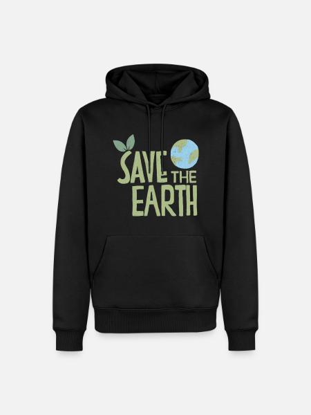 Save The Earth Nachhaltig Klimawandel - Herre Premium økologisk hoodie - sort