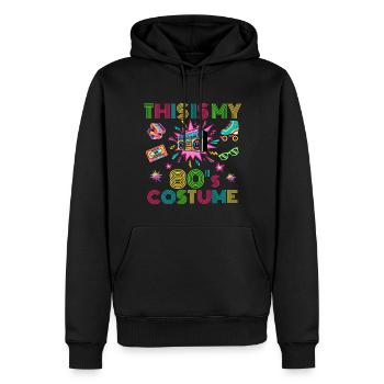 This Is My 80s Costume 1980s Eighties - Men’s Premium Organic Hoodie - black - Front - Nico (187cm)