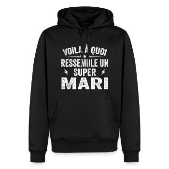 This Is What a Funny Wedding Super Husband Looks Like - Men’s Premium Organic Hoodie - black - Front - Nico (187cm)
