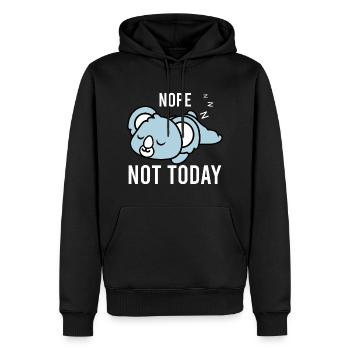 Nope Not Today - Cozy Funny Koala - Men’s Premium Organic Hoodie - black - Front - Nico (187cm)