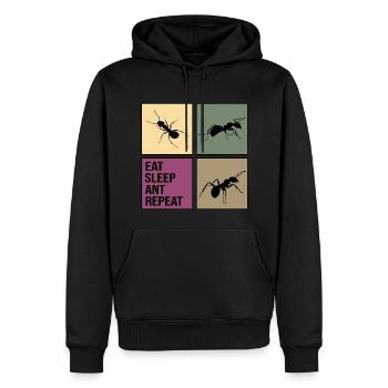 ant repeat antityp retro ant ants anti - Men’s Premium Organic Hoodie - black - Front - Nico (187cm)