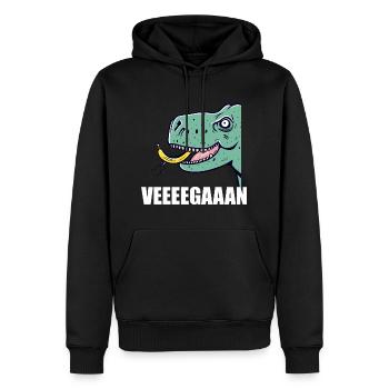 Vegan - Männer Premium Bio Hoodie - Schwarz - Vorne - Nico (187cm)
