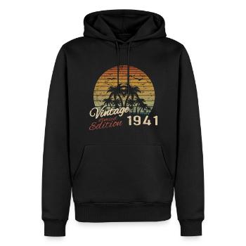 Jahrgang 1941 Geburtstagsgeschenk 1941 Retro 1941 - Männer Premium Bio Hoodie - Schwarz - Vorne - Nico (187cm)