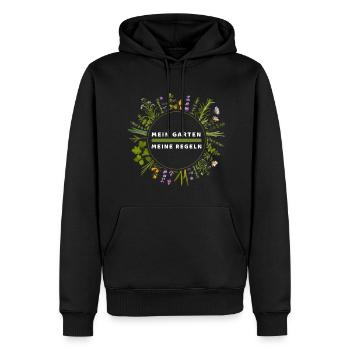 My Garden My Rules Gardener - Men’s Premium Organic Hoodie - black - Front - Nico (187cm)