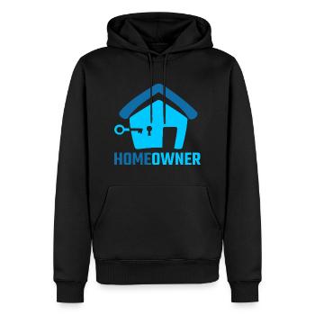Fiers propriétaires niveau famille complète - Sweat à capuche Premium bio Homme - noir - Devant - Nico (187cm)
