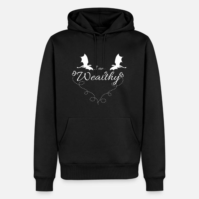 Je suis riche - Sweat à capuche Premium bio Homme - noir