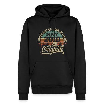 May 2010 Birthday May 2010 Gift 2010 May - Men’s Premium Organic Hoodie - black - Front - Nico (187cm)