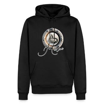 Original, Cool et Stylé Sous-Marin Militaire - Sweat à capuche Premium bio Homme - noir - Devant - Nico (187cm)