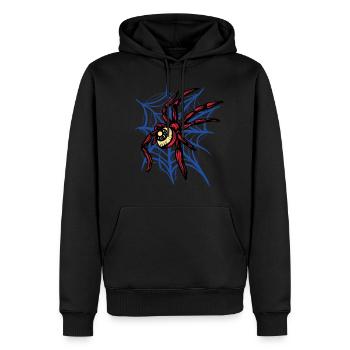 Halloween Kostüm Spinne Monster Spooky Skull - Männer Premium Bio Hoodie - Schwarz - Vorne - Nico (187cm)
