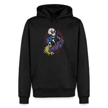 Halloween Gift Killer Skeleton Killer Skater - Sweat à capuche Premium bio Homme - noir - Devant - Nico (187cm)