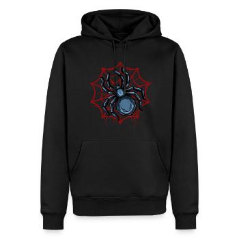 Halloween Kostüm Spinne Monster Spooky Skull - Männer Premium Bio Hoodie - Schwarz - Vorne - Nico (187cm)
