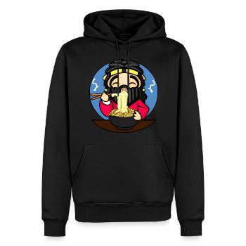Les connaisseurs de ramen - Sweat à capuche Premium bio Homme - noir - Devant - Nico (187cm)