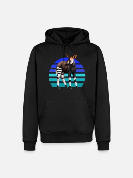 Okapi sucré - Sweat à capuche Premium bio Homme - noir
