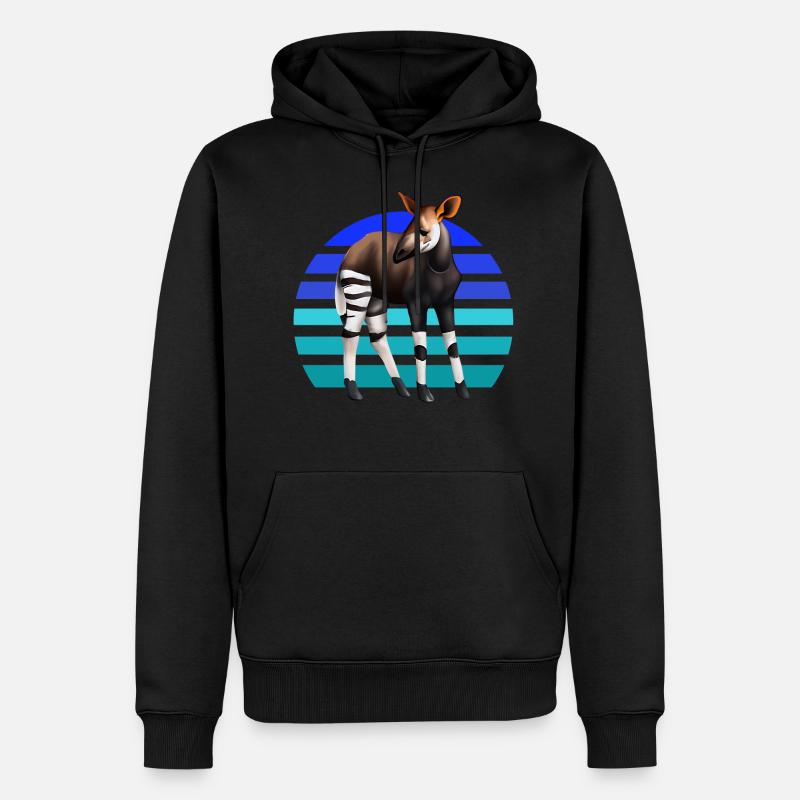Süßes Okapi - Männer Premium Bio Hoodie - Schwarz