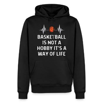 Basketball Spieler Basketballer Sprüche Geschenk - Männer Premium Bio Hoodie - Schwarz - Vorne - Nico (187cm)