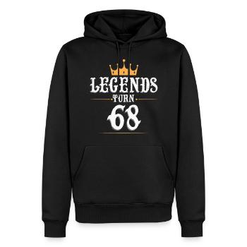 Legenden werden 68 Jahre alt, 68 Geburtstag - Männer Premium Bio Hoodie - Schwarz - Vorne - Nico (187cm)