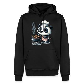 Cute BBQ Panda - Männer Premium Bio Hoodie - Schwarz - Vorne - Nico (187cm)
