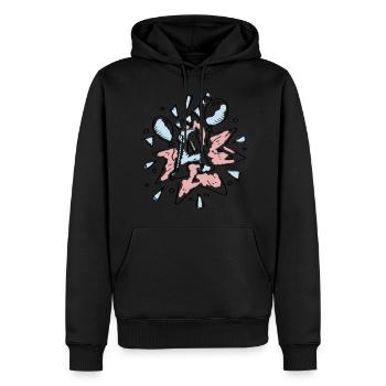 Buchstabe A Partei - Männer Premium Bio Hoodie - Schwarz - Vorne - Nico (187cm)