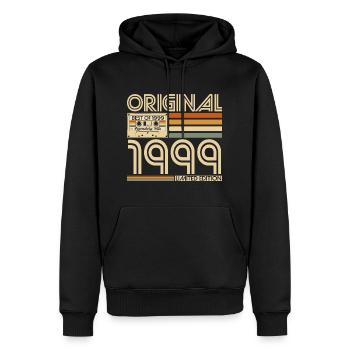 1999 Vintage rétro Vintage cadeau d’anniversaire - Sweat à capuche Premium bio Homme - noir - Devant - Nico (187cm)