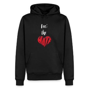 Fühle den Hass Stopp Hass Anti Hass - Männer Premium Bio Hoodie - Schwarz - Vorne - Nico (187cm)