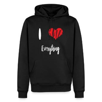 Hass alles Stopp Hass Anti Hass - Männer Premium Bio Hoodie - Schwarz - Vorne - Nico (187cm)