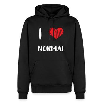 Hass Normal Stopp Hass Anti Hass - Männer Premium Bio Hoodie - Schwarz - Vorne - Nico (187cm)