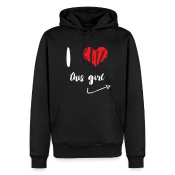 Hasse dieses Mädchen Stopp Hass Anti Hass - Männer Premium Bio Hoodie - Schwarz - Vorne - Nico (187cm)