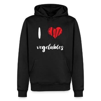 Hate Vegetables Stop Hate Anti Hate - Men’s Premium Organic Hoodie - black - Front - Nico (187cm)