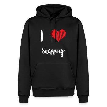 Hass Shopping Stopp Hass Anti Hass - Männer Premium Bio Hoodie - Schwarz - Vorne - Nico (187cm)