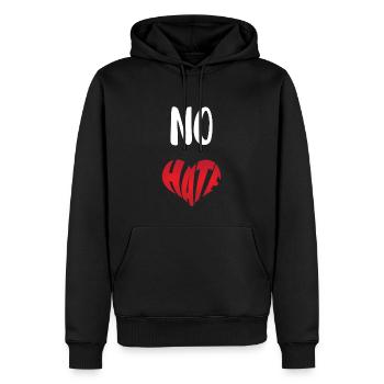 Kein Hass Abneigung Stopp Hass Anti Hass - Männer Premium Bio Hoodie - Schwarz - Vorne - Nico (187cm)