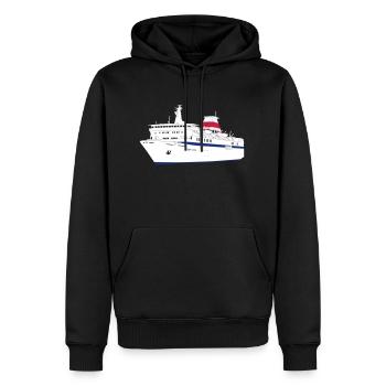 Frau Georg Ots - Männer Premium Bio Hoodie - Schwarz - Vorne - Nico (187cm)
