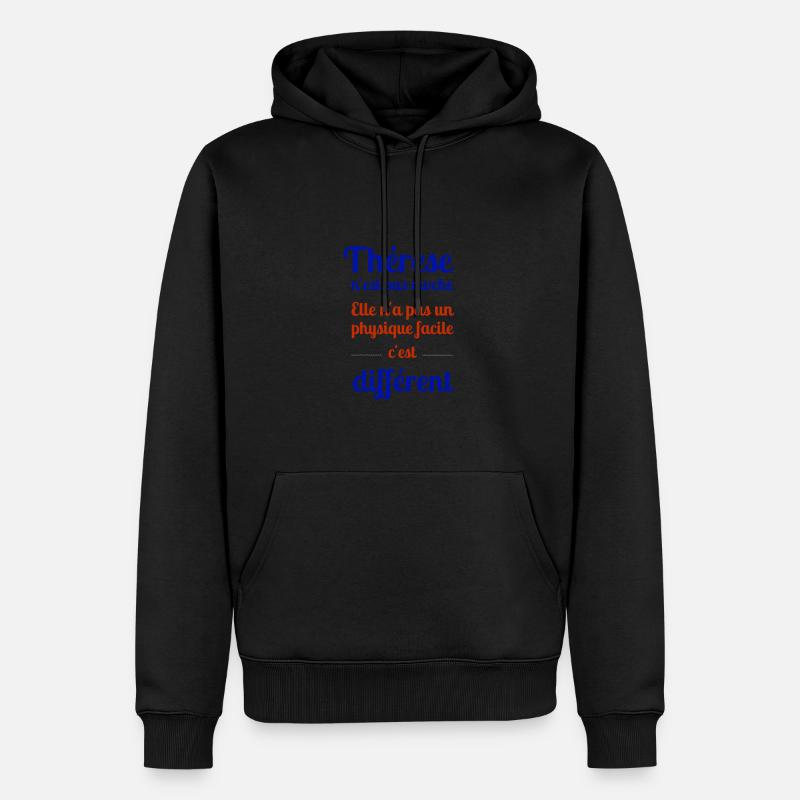 Thérèse - Sweat à capuche Premium bio Homme - noir