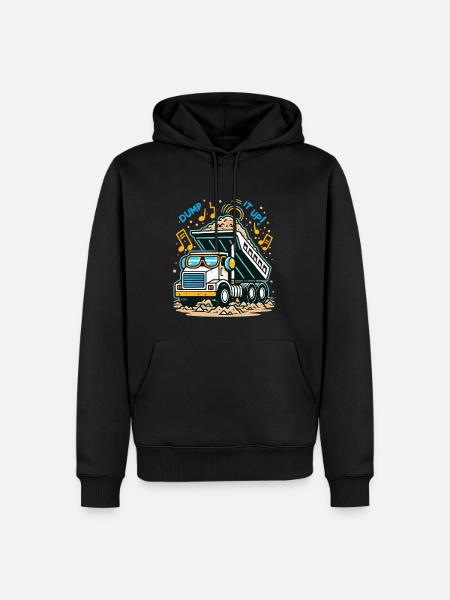 Dump Truck With Musical Rhythm - Men’s Premium Organic Hoodie - black