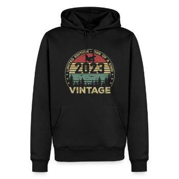 Vintage 2023 Original 2023 Retro Anniversary 2023 - Men’s Premium Organic Hoodie - black - Front - Nico (187cm)