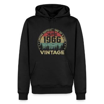 Gift June 1966 Birthday June 1966 June 1966 - Men’s Premium Organic Hoodie - black - Front - Nico (187cm)