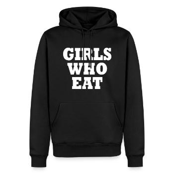 Girls who eat - Sweat à capuche Premium bio Homme - noir - Devant - Nico (187cm)