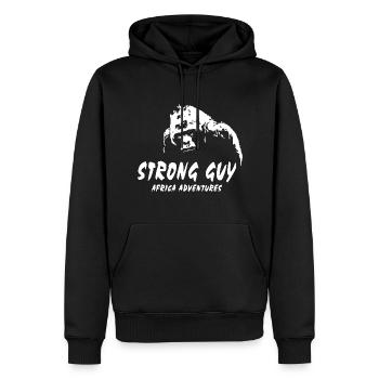 Gorilla - Affe - Männer Premium Bio Hoodie - Schwarz - Vorne - Nico (187cm)