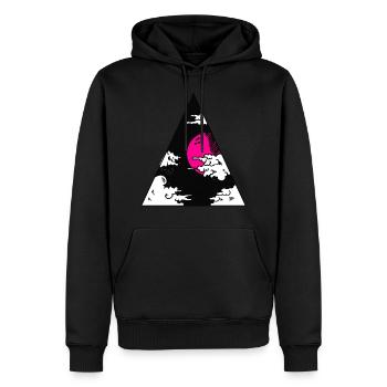 sky moon - Men’s Premium Organic Hoodie - black - Front - Nico (187cm)